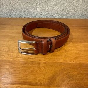 NEW Handmade Men's Brown Leather Belt from Florence Italy - Size 120